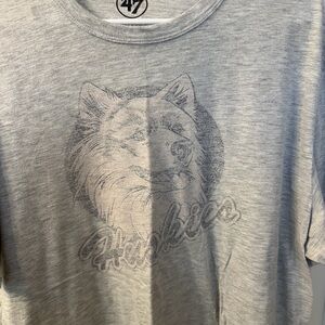 47 Brand Gray UConn Huskies Graphic Tee